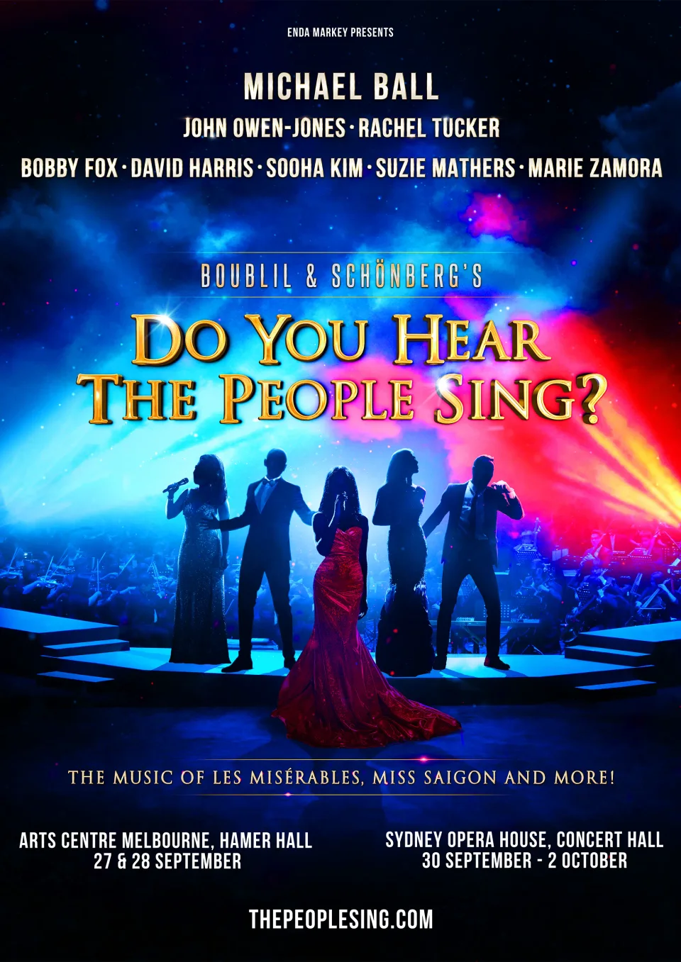 Poster used for the 2022 Australian tour of Do You Hear The People Sing?